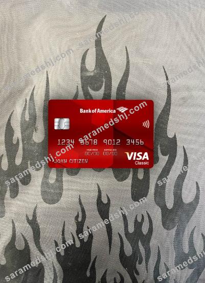 USA Bank of America bank visa classic card photolook front